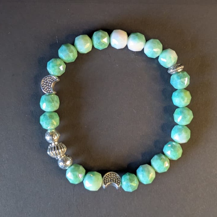 Emerald Sea Shell Beaded Bracelet
